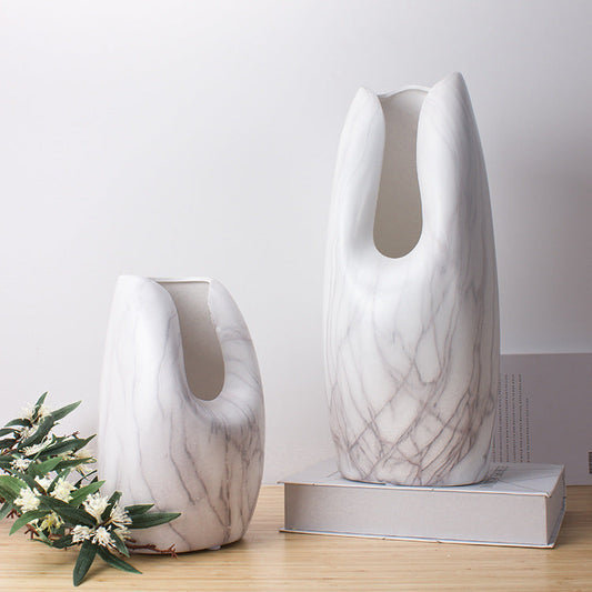Pearlescent Whisper Ceramic Vase